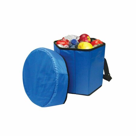 SEA FOAM CO Buy Smart Depot  Folding Portable Game Cooler Seat - Blue G7370 Blue